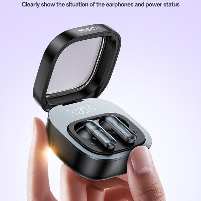 Yesido - YESIDO TWS Trådlösa Bluetooth-Hörlurar Semi In-ear TWS36 - Svart