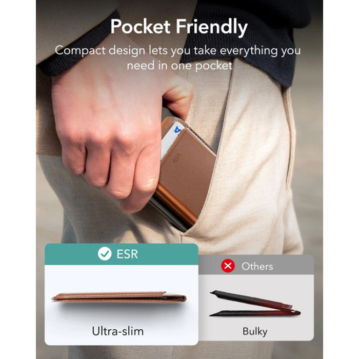 ESR - ESR MagSafe Korthållare Stativ Classic RFID - Brun