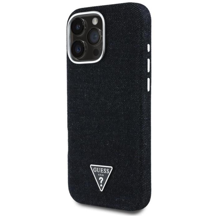 Guess - Guess iPhone 16 Pro Mobilskal MagSafe Denim Triangle - Svart