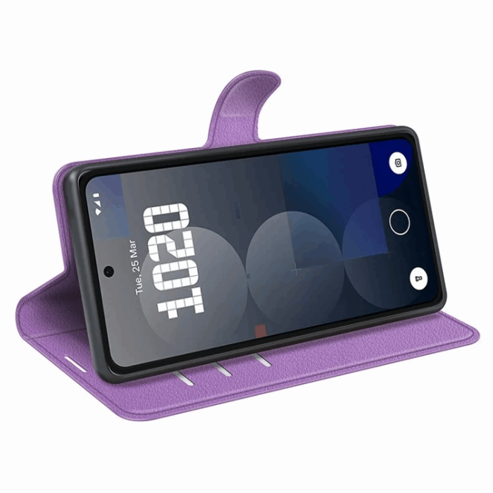 A-One Brand - Nothing Phone (3a) Pro Plånboksfodral Litchi Texture - Lila