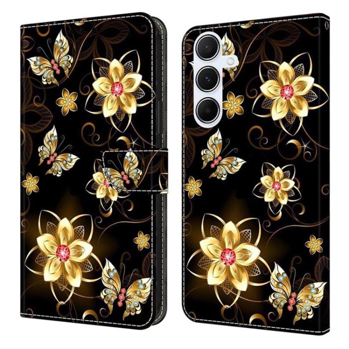 A-One Brand - Galaxy A17/A26 Plånboksfodral PU-läder Pattern Printing - Svart