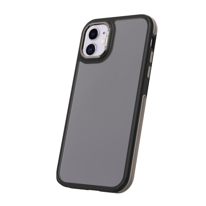 OEM - iPhone 12/12 Pro Mobilskal Crystal Black - Grå