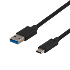 UTGATT1 - Deltaco USB-A till USB-C Kabel 0.5m 60W - Svart