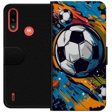 iSecrets - Pl&aring;nboksfodral till Motorola Moto E7 Power med Fotbollar
