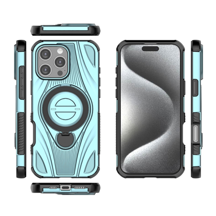 A-One Brand - iPhone 16 Pro Max Mobilskal MagSafe Magnetic Kickstand - Baby Blå