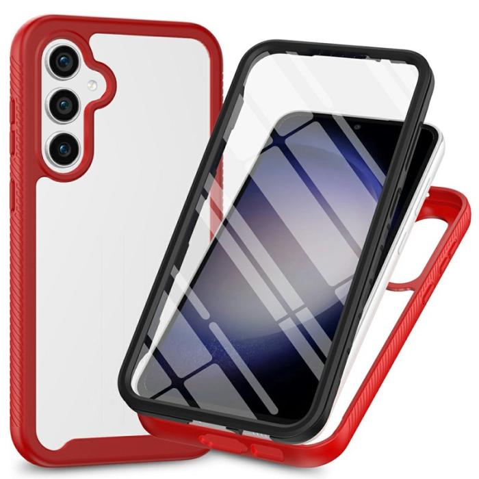 OEM - Mobilskal för Samsung Galaxy S26 Plus Transparent PC + TPU - Röd