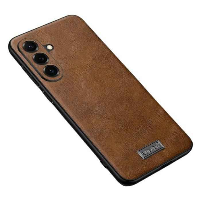 SULADA - Sulada Mobilskal för Samsung Galaxy S26 Konstläder + TPU + PC - Brun