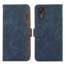 ABEEL - ABEEL Samsung Galaxy Xcover 5 Pl&aring;nboksfodral Konstl&auml;der RFID-Skydd Bl&aring;