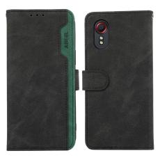 ABEEL - ABEEL Samsung Galaxy Xcover 5 Pl&aring;nboksfodral Konstl&auml;der RFID-Skydd Svart