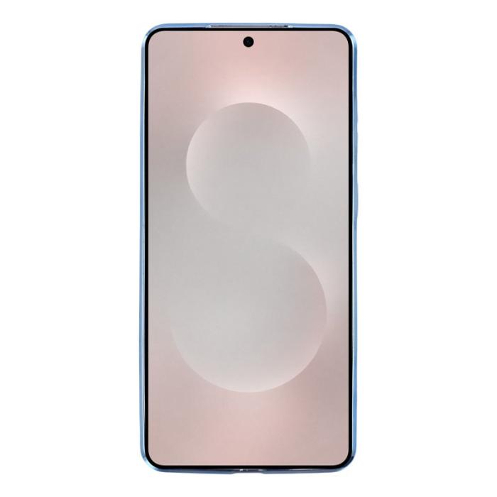 KADEM - KADEM Mobilskal till Samsung Galaxy S26 Edge Blommor Rhinsten TPU - Blå