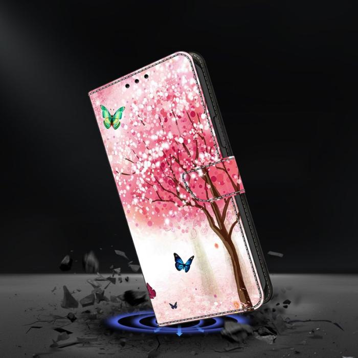 OEM - Samsung Galaxy S26 Plånboksfodral Fällbart Ställ Konstläder Mönster - Rosa