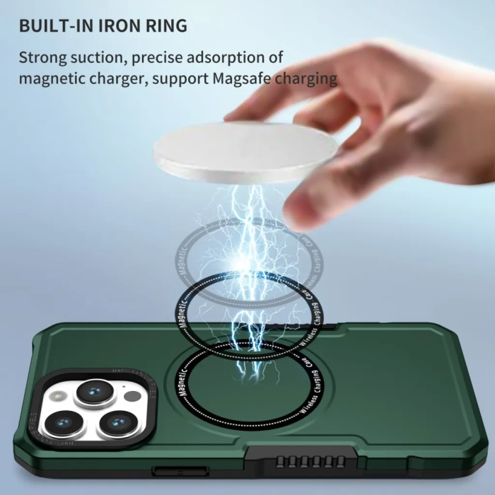 Taltech - iPhone 15 Pro Mobilskal Magnetisk - Grön