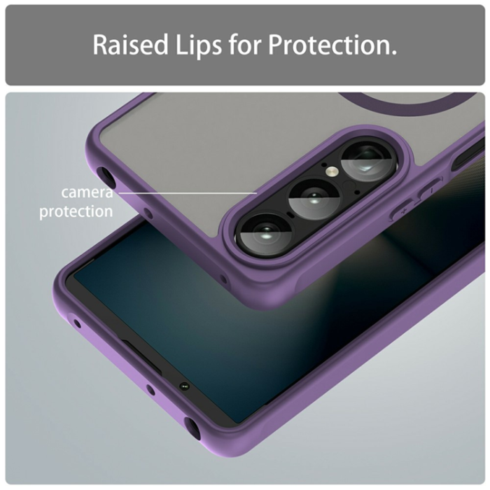 A-One Brand - Mobilskal till Sony Xperia 1 VII MagSafe MagSafe Shockproof - Lila