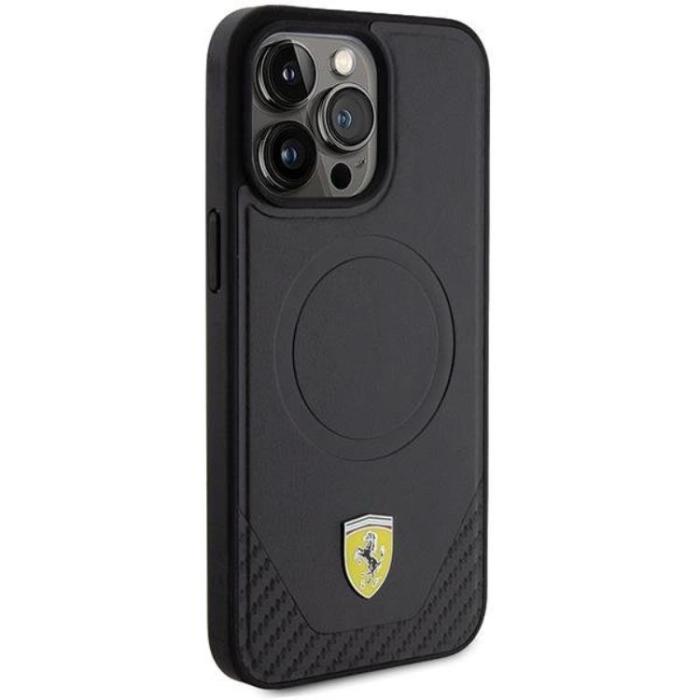 Ferrari - Ferrari iPhone 15 Pro Max Mobilskal Magsafe Carbon Metal Logo
