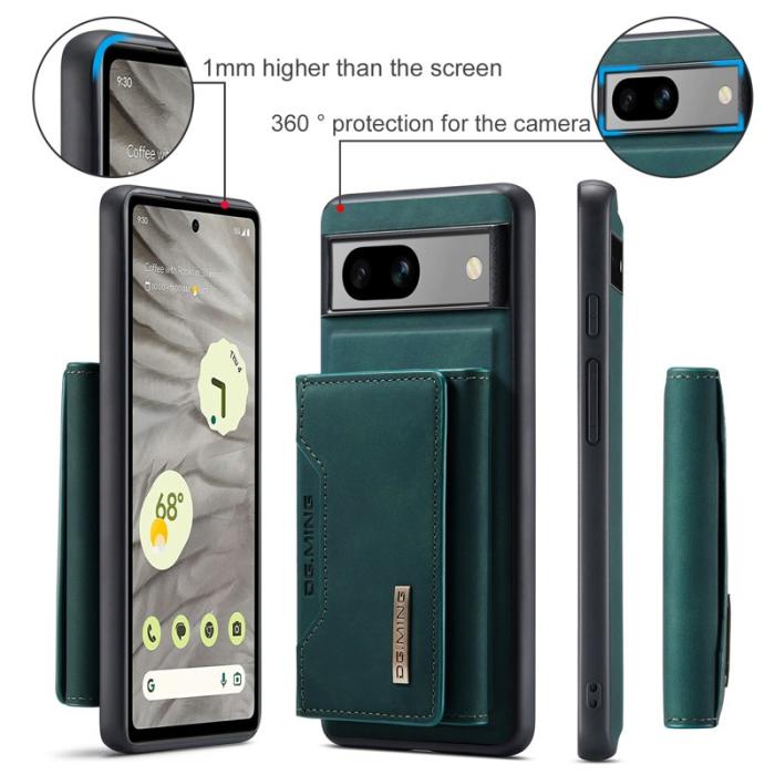 DG.MING - DG.MING Google Pixel 7a Konstläder Plånboksfodral Grön