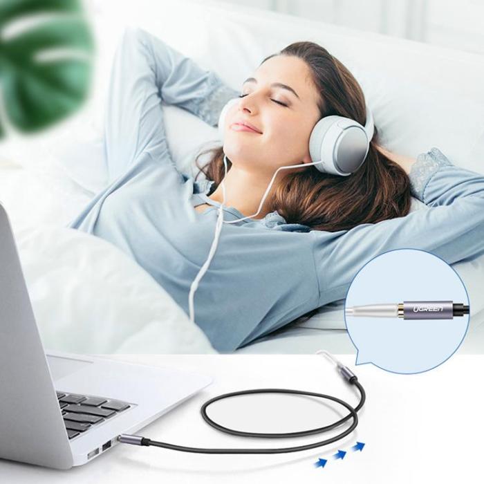 Ugreen - Ugreen Adapter Kabel Extension AUX Minijack 3.5 mm 1.5m - Blå