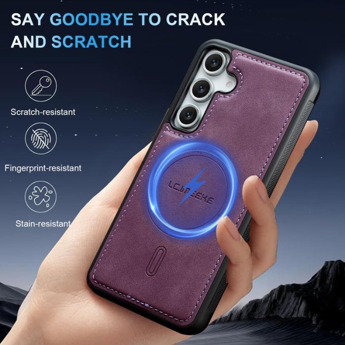 LC.imeeke - LC.IMEEKE L6 Fodral för Samsung Galaxy A17 KonstLäder - Lila