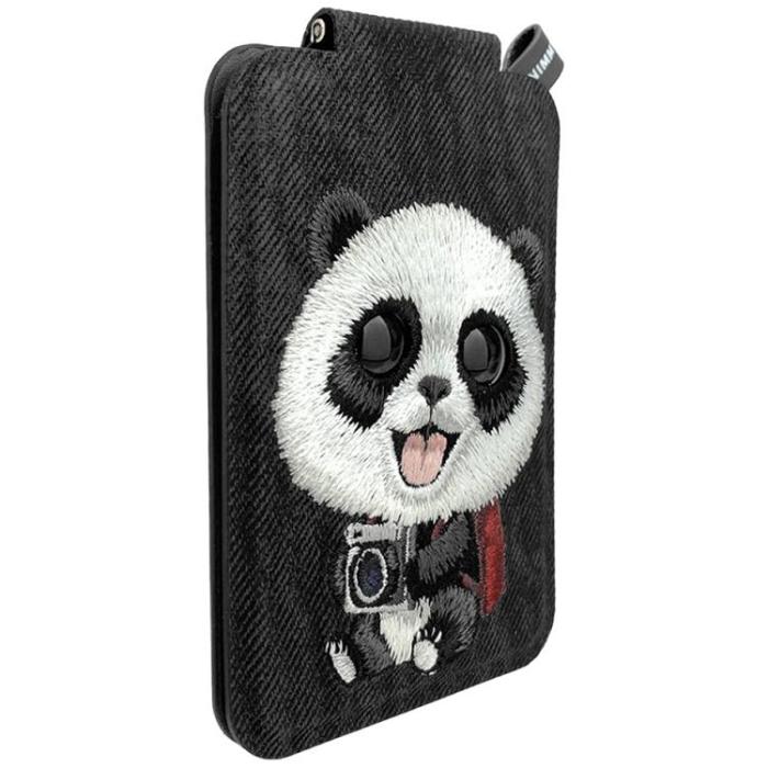 NIMMY - Nimmy MagSafe Korthållare och Mobilställ Big-Eye Cute Pets 2.0 Panda - Svart