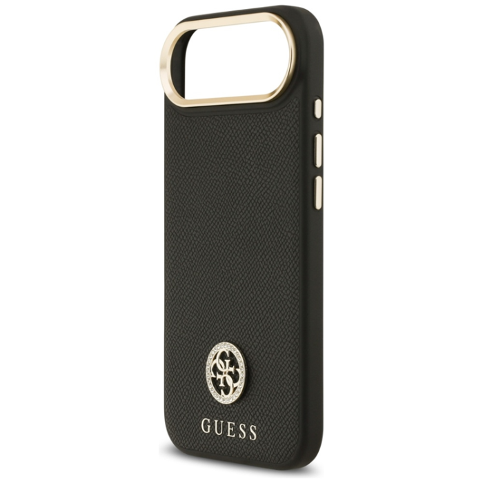 Guess - Guess iPhone 17 Air Mobilskal Magsafe Grained Strass Logo - Svart