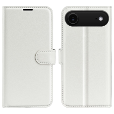 Amorus - AMORUS iPhone Air Plånboksfodral Flipstativ Litchi - Vit