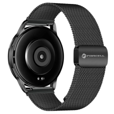 Forcell - Forcell Galaxy Watch 20mm Armband Magnetic Steel FS11 - Svart