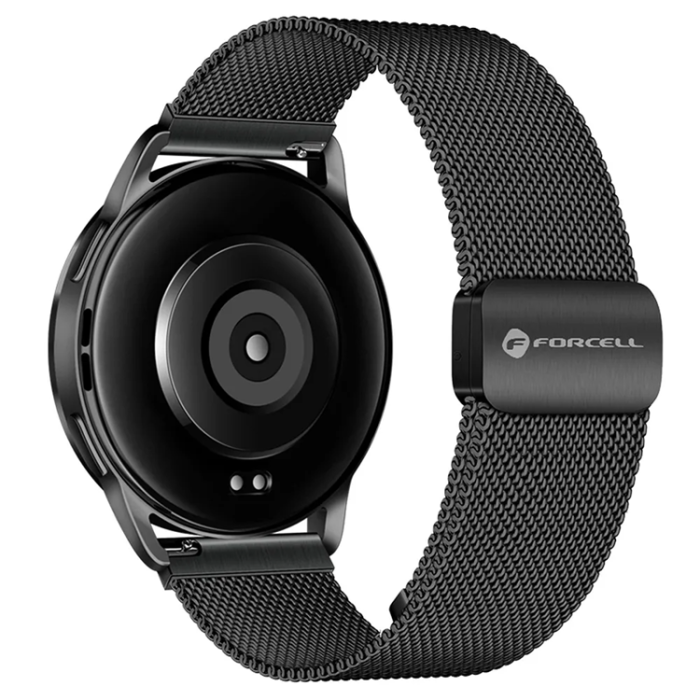 Forcell - Forcell Galaxy Watch 20mm Armband Magnetic Steel FS11 - Svart