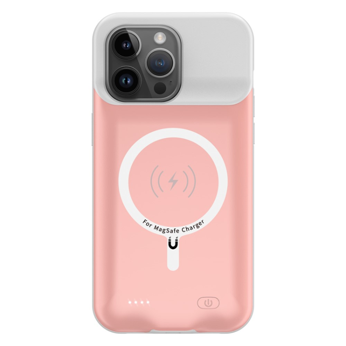 Tech-Protect - iPhone 15 Pro Max Batteriskal Magsafe 8500mAh - Rosa