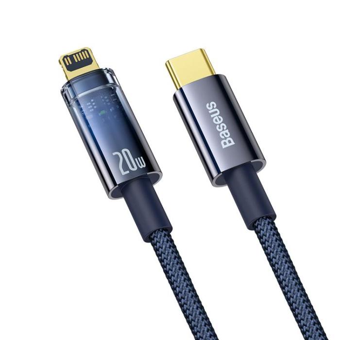 BASEUS - Baseus Explorer USB USB-C till Lightning kabel 20W 2m - Blå