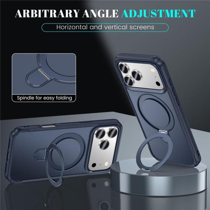 A-One Brand - iPhone 17 Pro Max Mobilskal MagSafe Rotating Kickstand - Sapphire