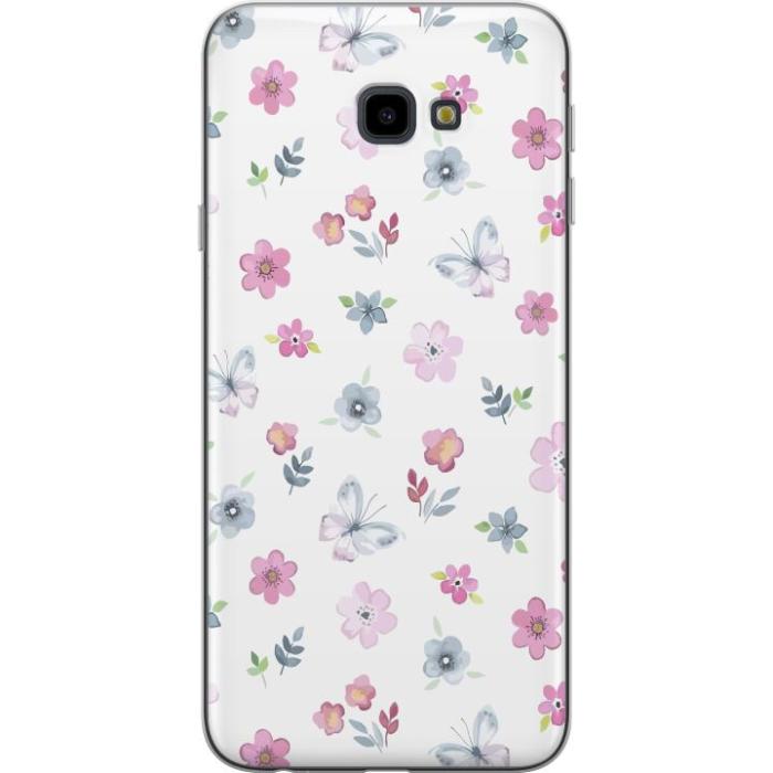 iSecrets - Mobilskal till Samsung Galaxy J4+ med Blommor och fjärillar