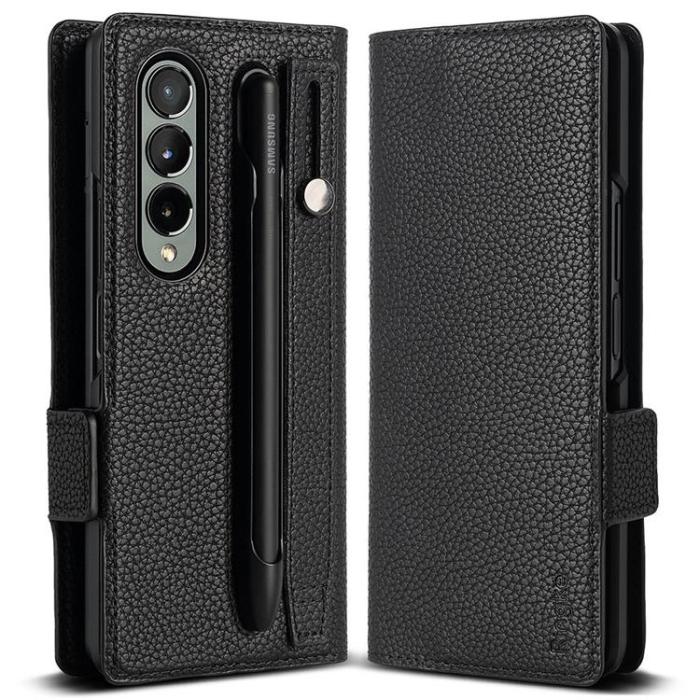 UTGATT1 - Ringke Galaxy Z Fold 4 Plånboksfodral Signature EZ Strap - Svart
