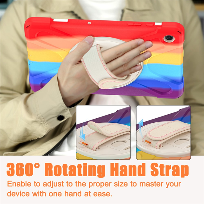 A-One Brand - Galaxy Tab A9 Plus Mobilskal Silikon Rotary Kickstand