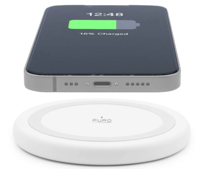 Puro - Puro Trådlös Laddare för iPhone, Android - Vit