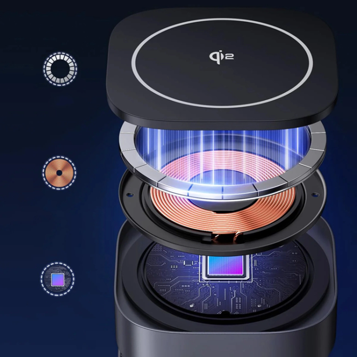 Ugreen - Ugreen 3-in-1 Trådlös Laddare Magsafe iPhone, Apple Watch, AirPods Qi2 - Svart