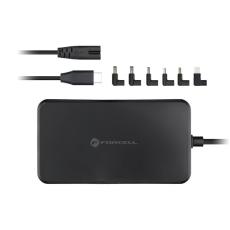 Forcell - Forcell Universal Laptopladdare 65W (6 Adaptrar) E856 - Svart