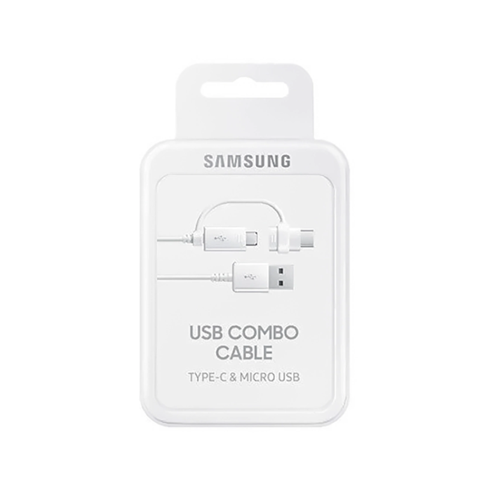 Samsung - Samsung USB-A/Micro-USB Till USB-C Kabel 1.5m Combo - Vit