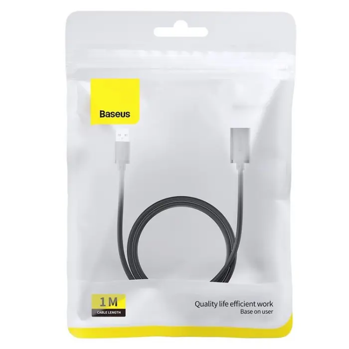 BASEUS - Baseus AirJoy Förlängning USB 3.0 Kabel 1m - Svart