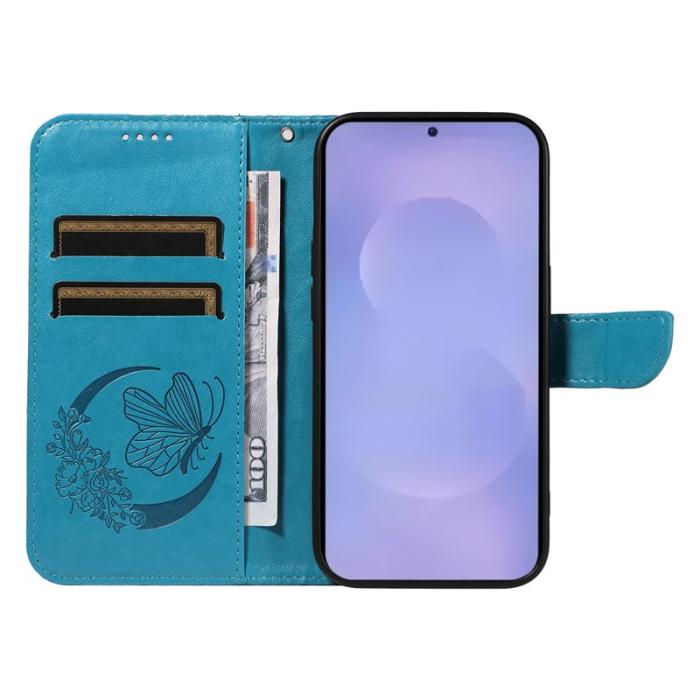 OEM - Samsung Galaxy S26 Plus Skal PU Läder Folio Flip - Blå