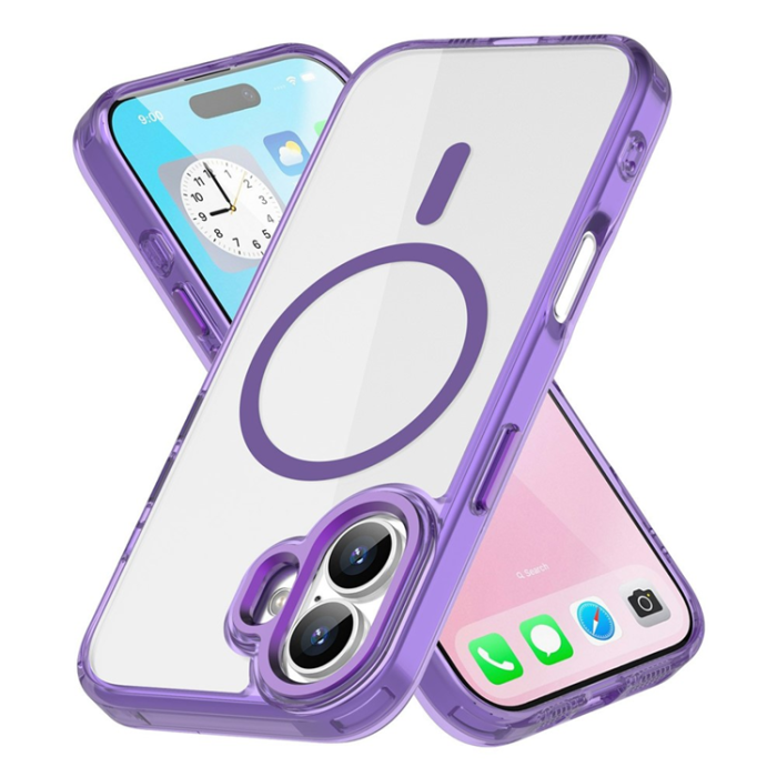 A-One Brand - iPhone 17 Mobilskal MagSafe TPU+PC Transparent - Lila