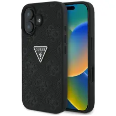 Guess - Guess iPhone 16 Mobilskal Hot Stamp 4G Triangle Logo - Svart