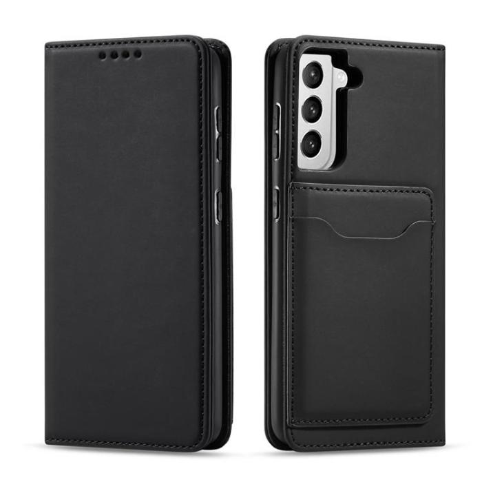 OEM - Galaxy S22 Plånboksfodral Magnet Stand - Svart