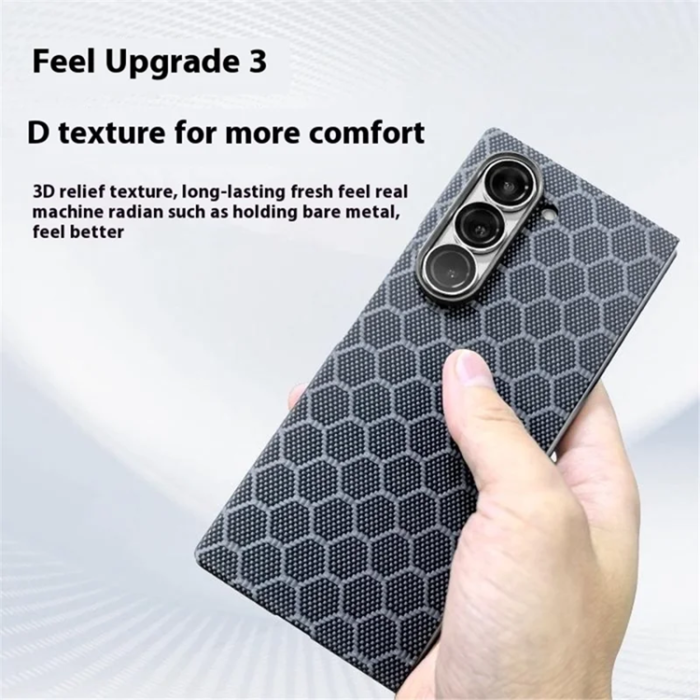 A-One Brand - Galaxy Z Fold 6 5G Mobilskal Magsafe Aramid Fiber - Honeycomb