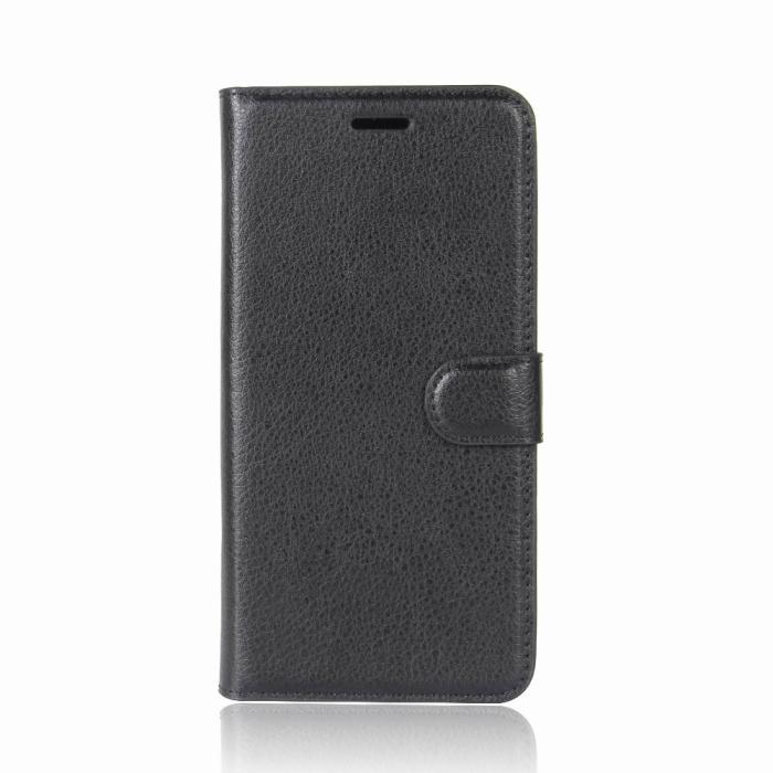 UTGATT4 - Litchi Plånboksfodral till iPhone XS / X - Svart