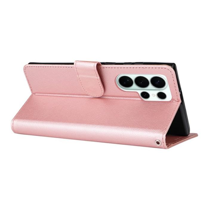 OEM - Samsung Galaxy S26 Ultra Plånboksfodral Ställ Konstläder - Roséguld