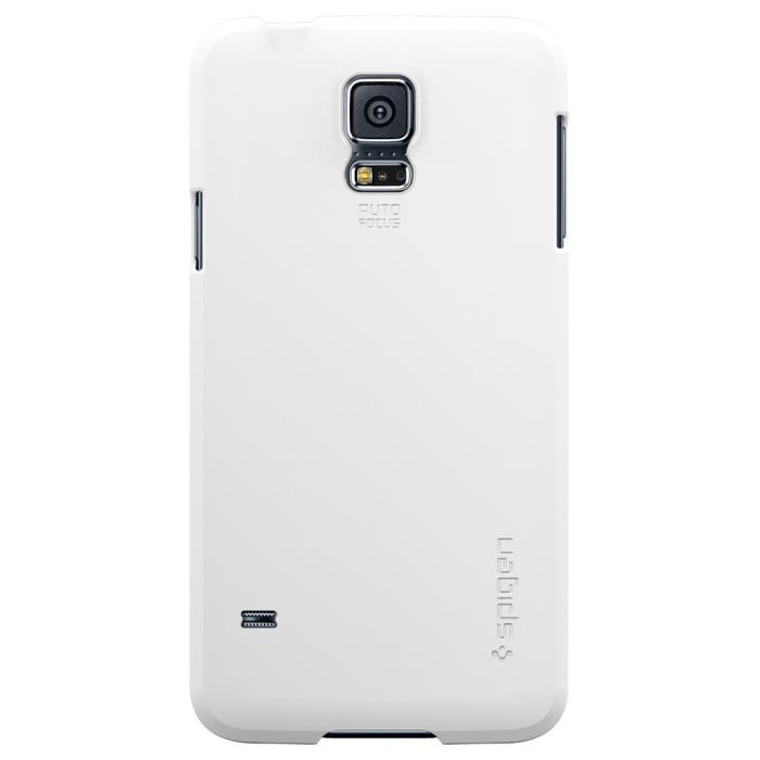 Spigen - SPIGEN Ultra Fit Skal till Samsung Galaxy S5 (Vit) + Skärmskydd