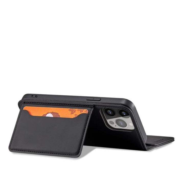 OEM - iPhone 12 Pro Max Plånboksfodral Magnet Stand - Svart