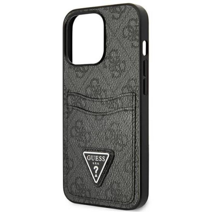 Guess - Guess iPhone 13 Pro Skal Korthållare Triangle Logo - Svart