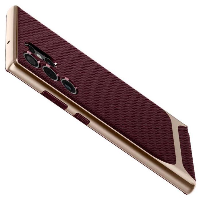 UTGATT - Spigen Neo Hybrid Skal Galaxy S22 Ultra - Burgundy