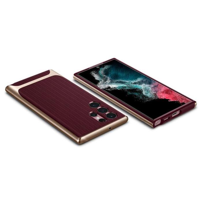 UTGATT - Spigen Neo Hybrid Skal Galaxy S22 Ultra - Burgundy