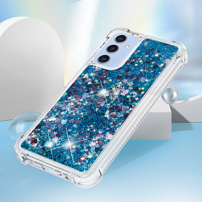 A-One Brand - Galaxy A17/A26 Mobilskal Glitter Quicksand TPU - Blå